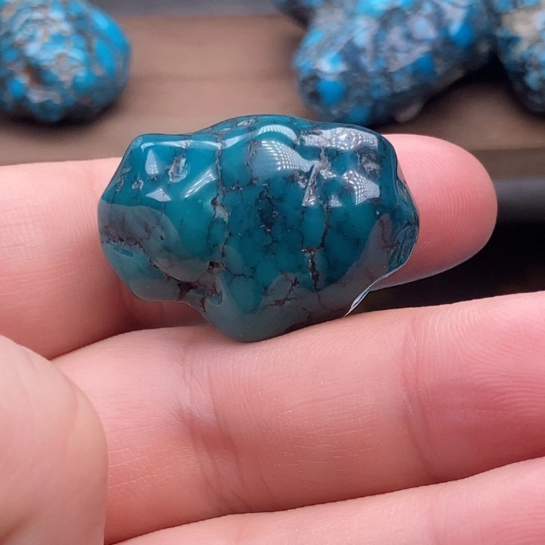 绿松石未镶嵌高瓷玉华蓝绿料随行