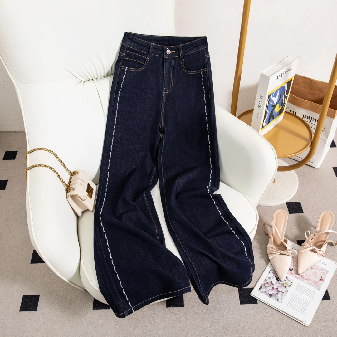 莱赛尔夏季天丝牛仔裤女高腰显瘦不褪色垂感凉感1015