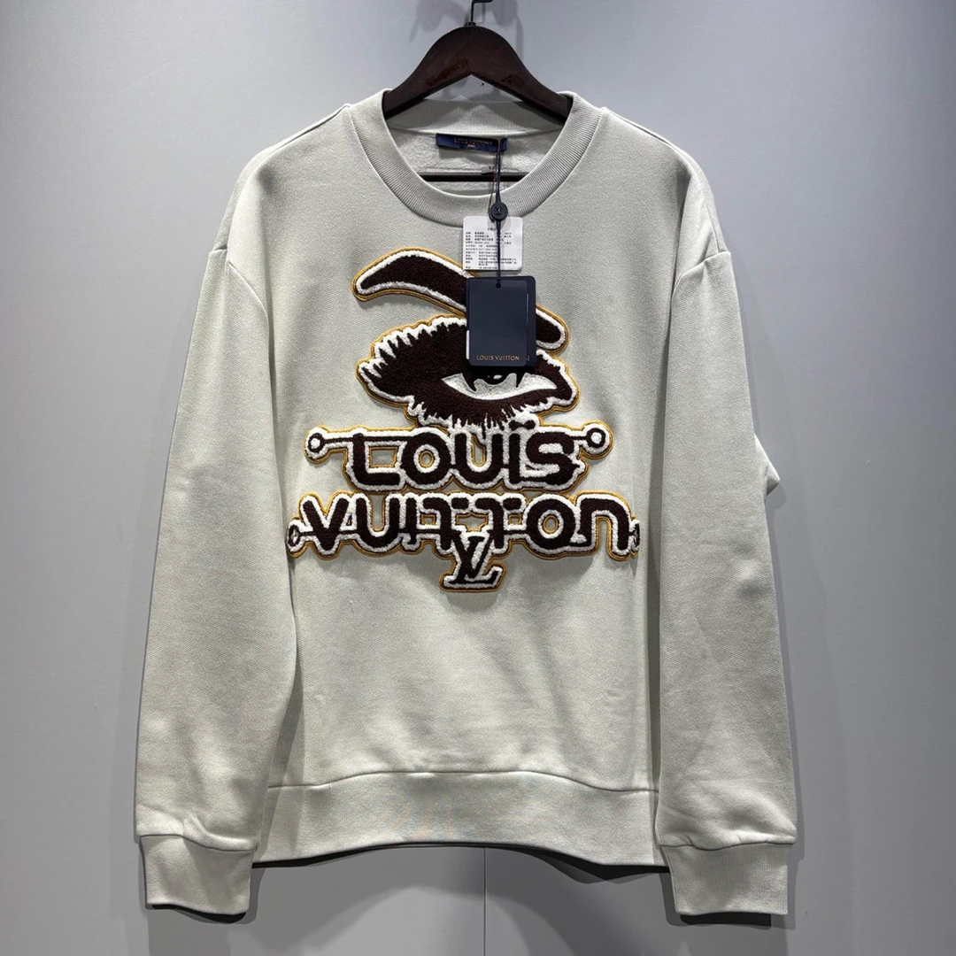 未使用 LouisVuitton/路易威登 ss24恶魔之眼刺绣卫衣/L码/0658