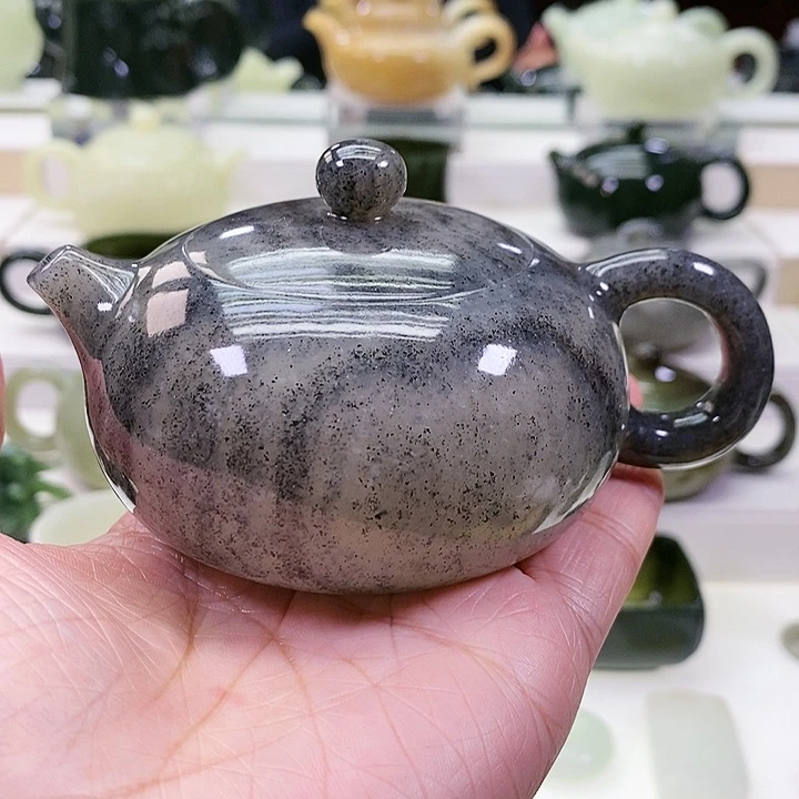 未镶嵌和田玉挂件燚茶壶