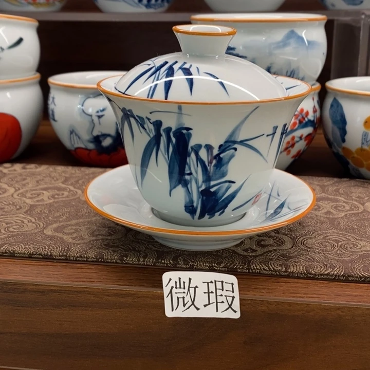 釉下老陶泥手工绘制