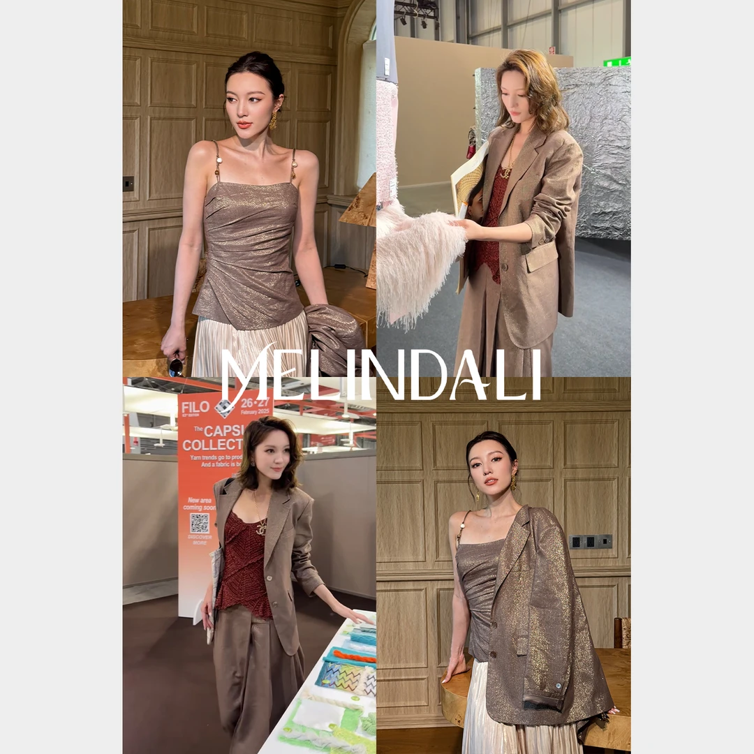 Melinda Li【松弛长情】梦颖私服职场通勤日本泷定金丝棉麻西装半裙