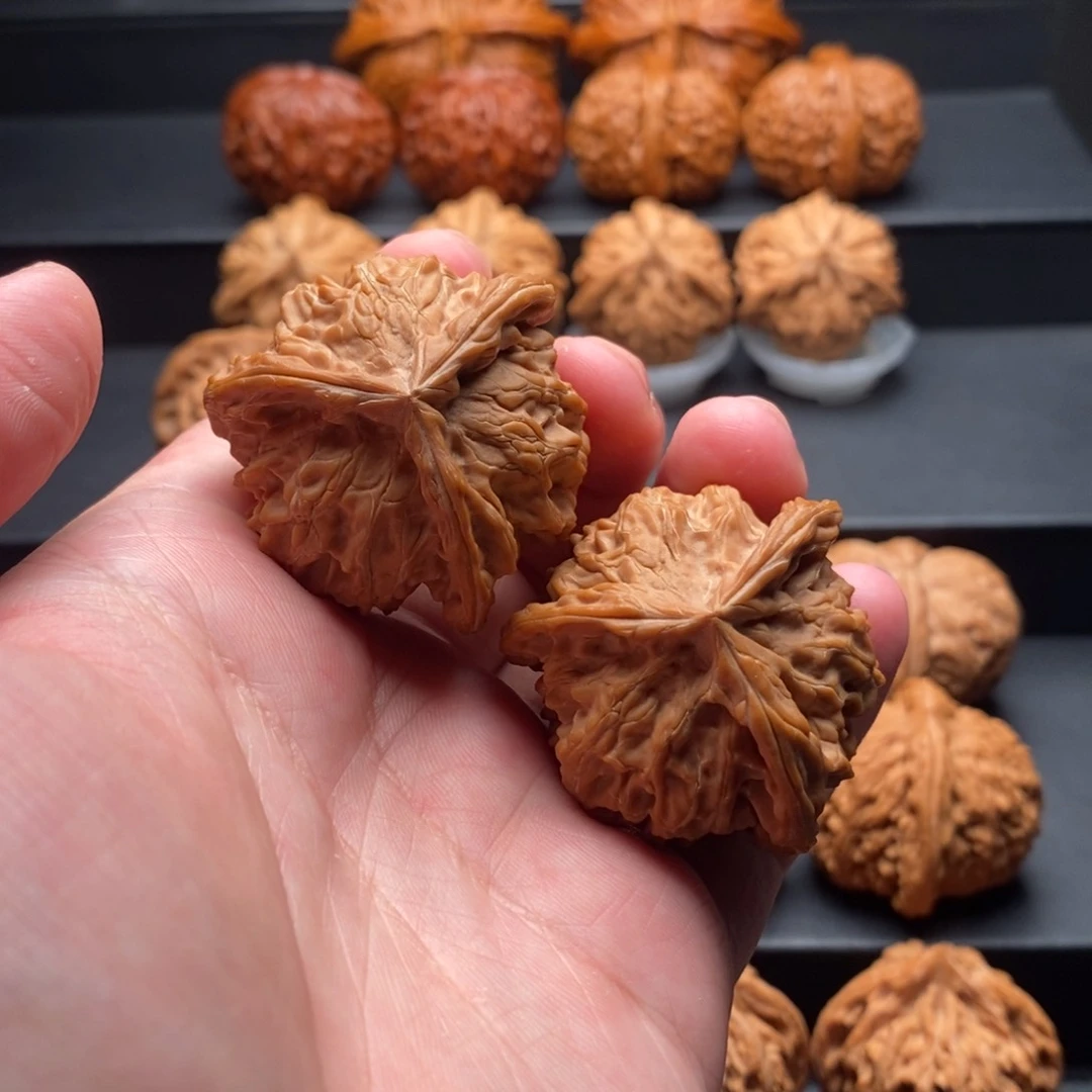 把件文玩核桃41尺全品盘山三棱正球奔