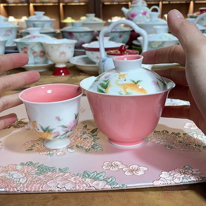 【闪购商品】小鹿盖碗➕杯哈哈哈哈