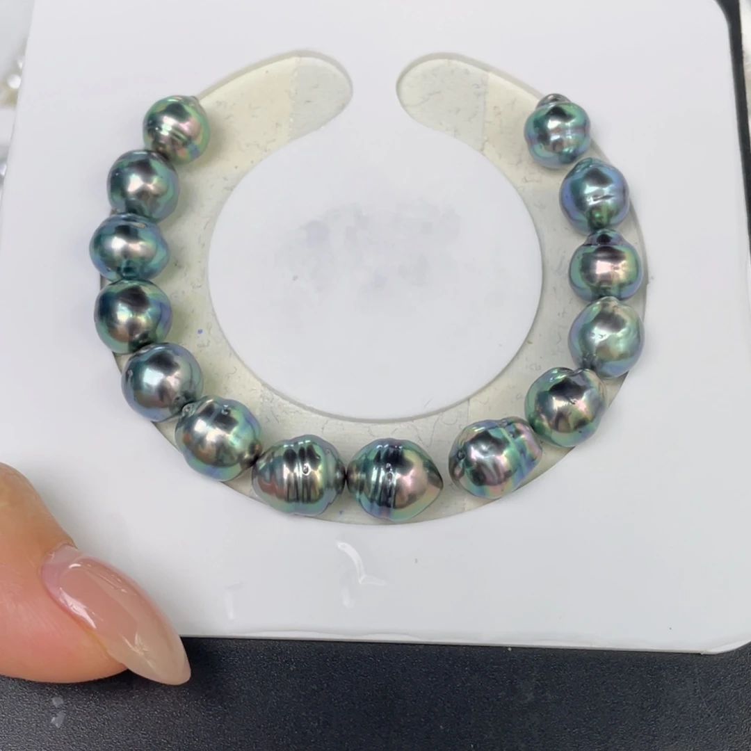 未镶嵌裸珠定制海水珍珠辣色大溪地手串