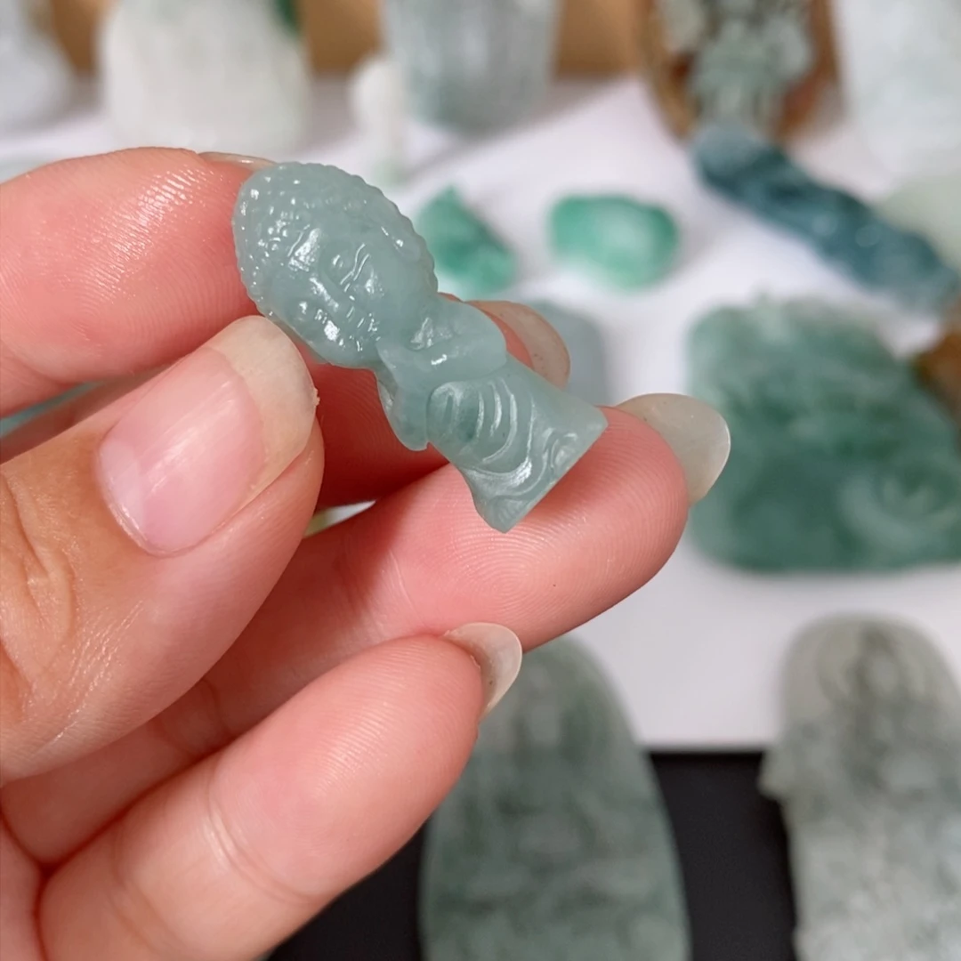 定制翡翠未镶嵌宝宝佛