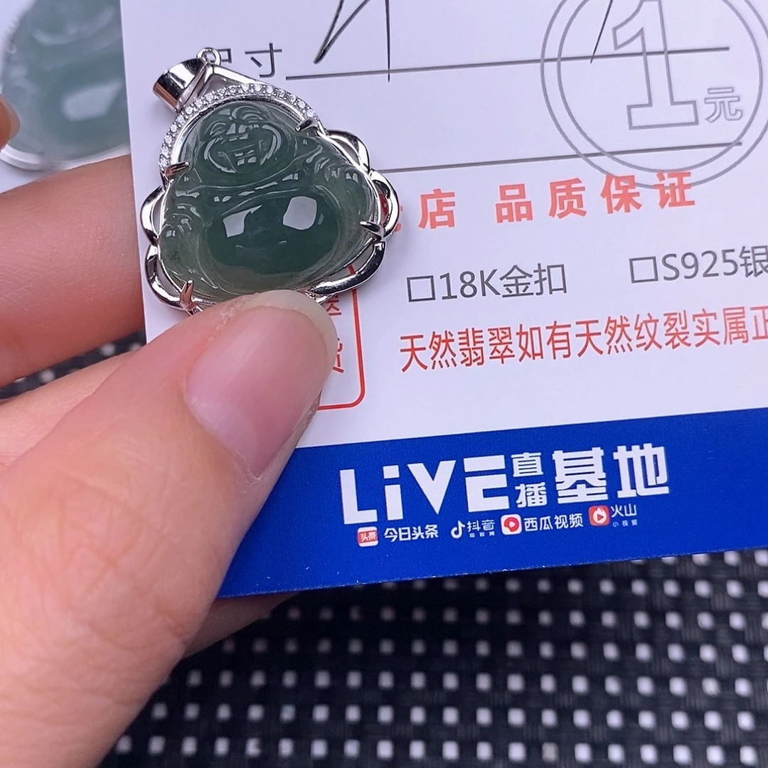 翡翠银S925镶嵌颈饰