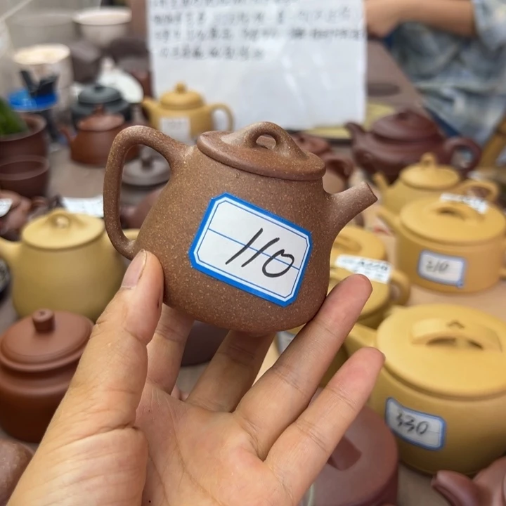 紫砂茶壶降坡泥半手110
