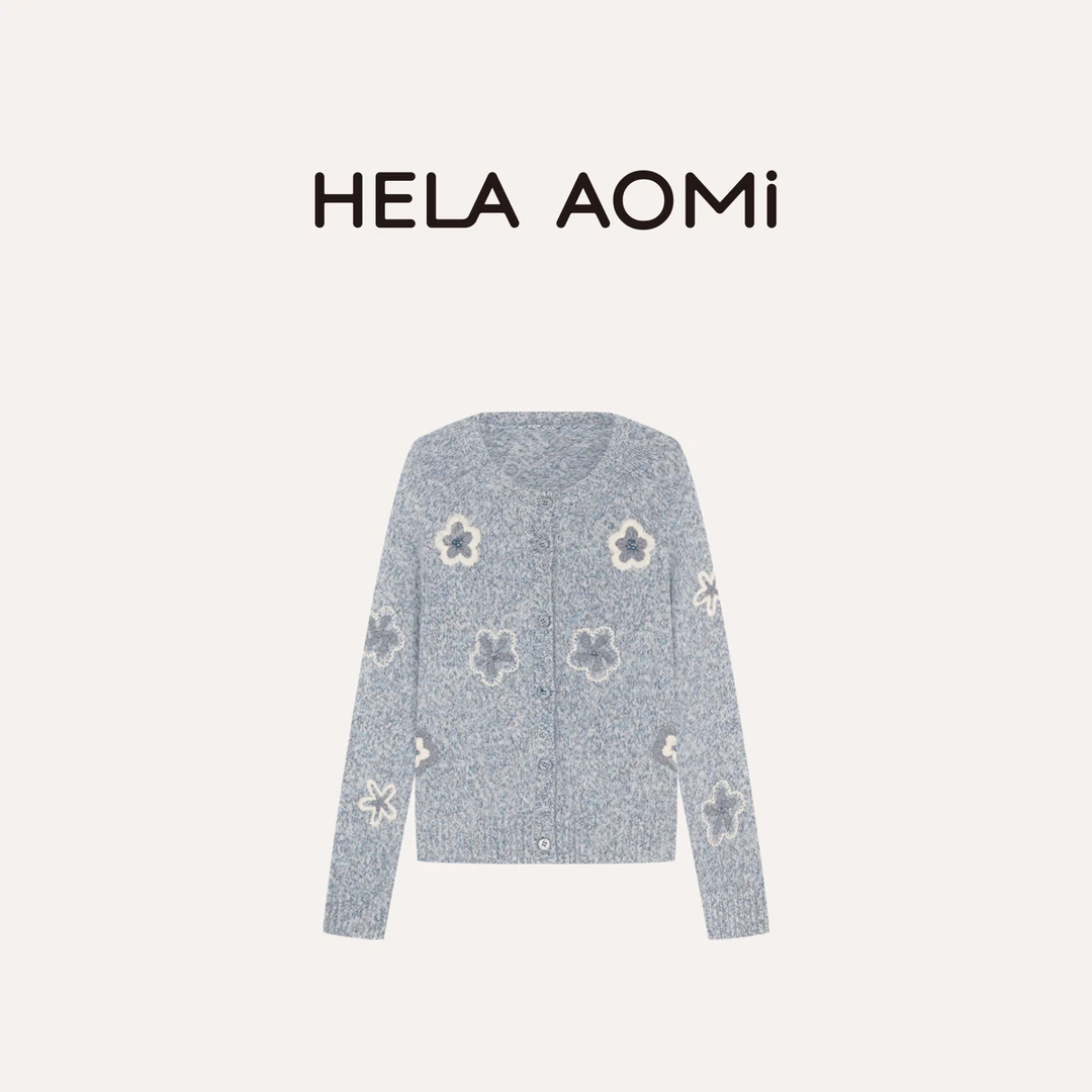 HELA AOMI “原单线.100山羊绒·手工绣花”高级针织开衫CY5CM33572