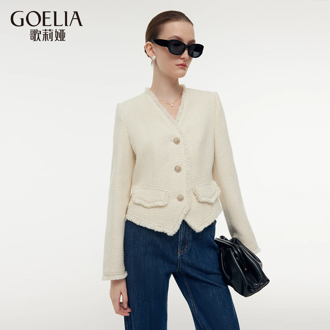 【商场同款】歌莉娅流苏小香风短外套1E1C6E620