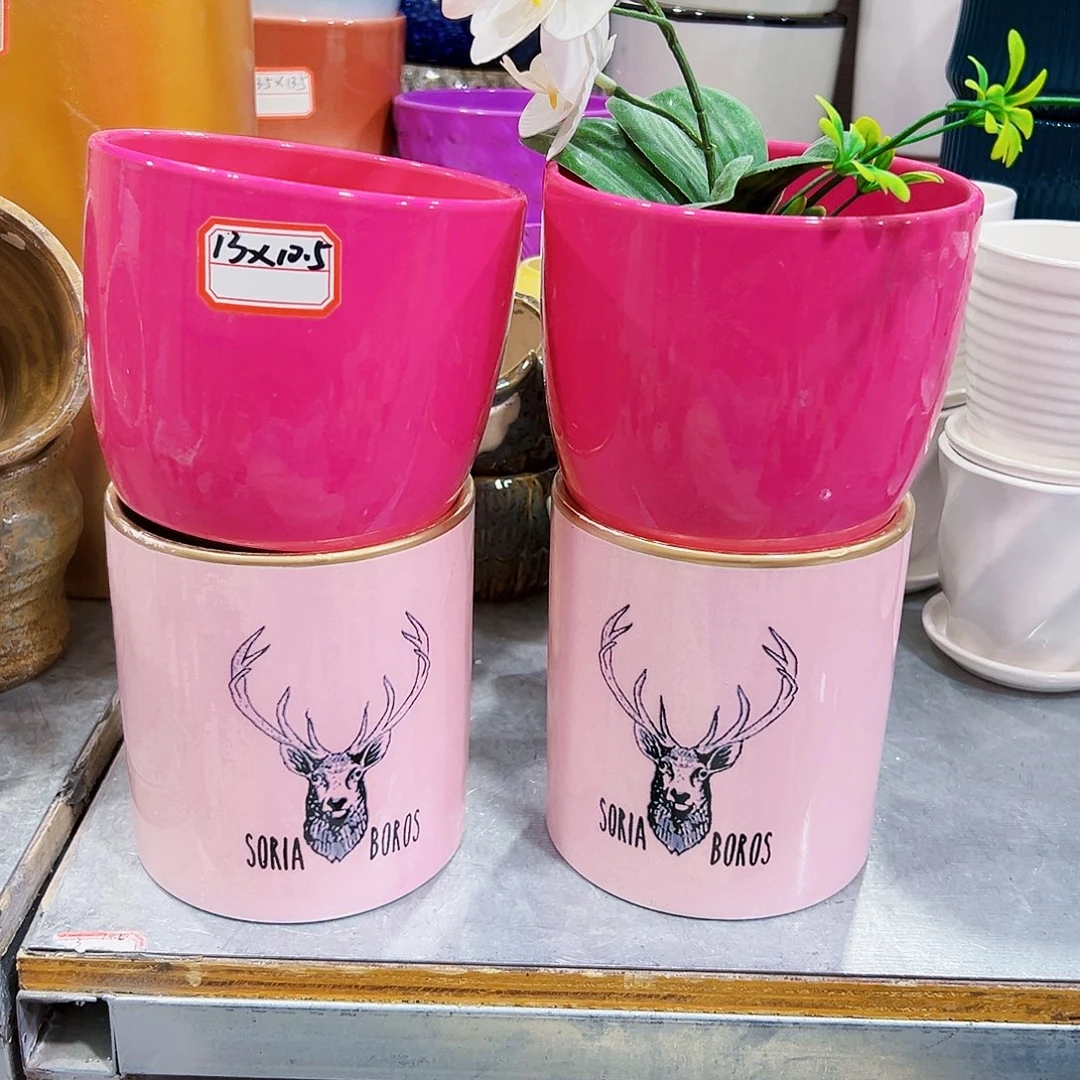 有孔，外贸尾单陶瓷花盆凑单12米包邮