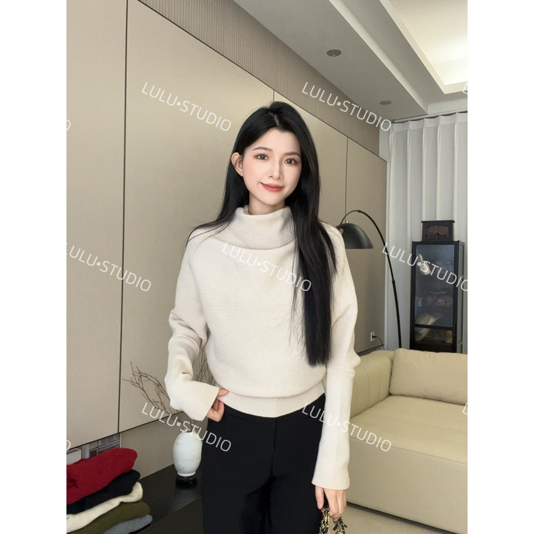 新款高级感气质柔软高领针织毛衣