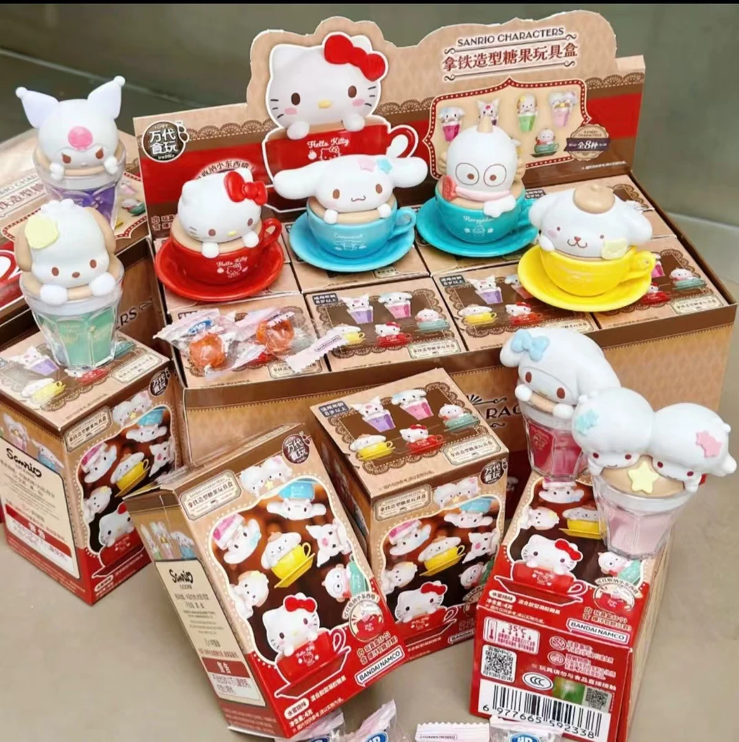 【代拆】三丽鸥拿铁造型糖果玩具盒盲盒