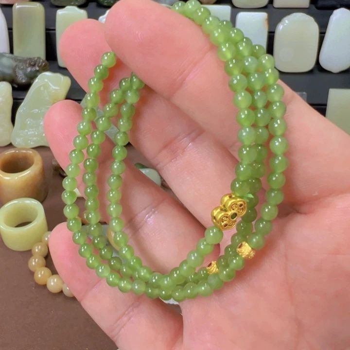 未镶嵌手链和田玉（碧玉）108