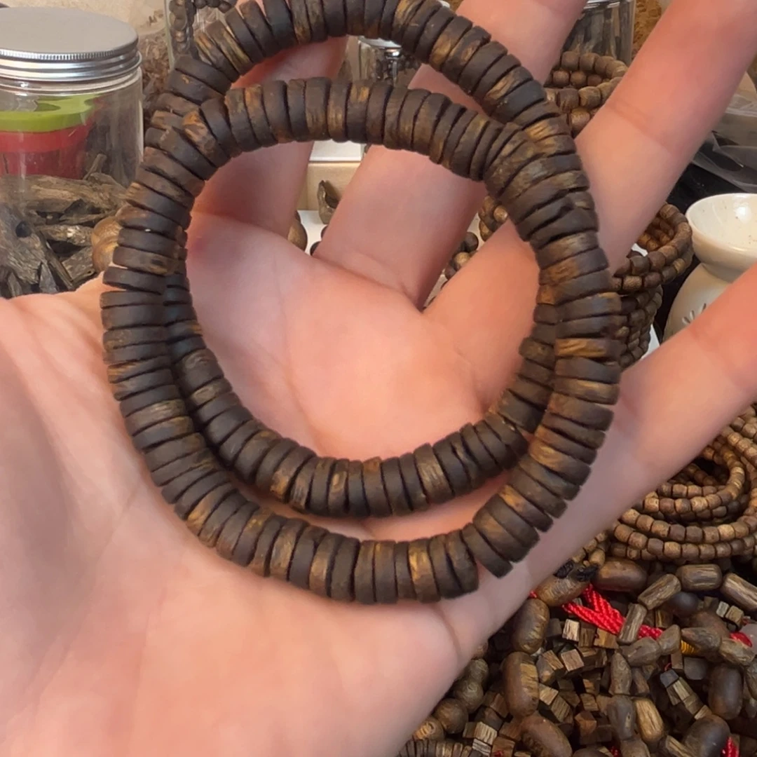 沉香碎屑沉香 08mm药片珠 重8克+