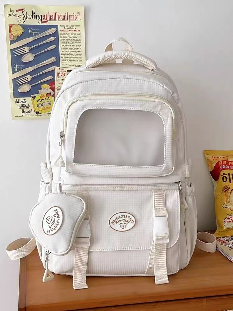 大容量双肩包女初中学生书包女生小学生新款学院风高颜值背包痛包