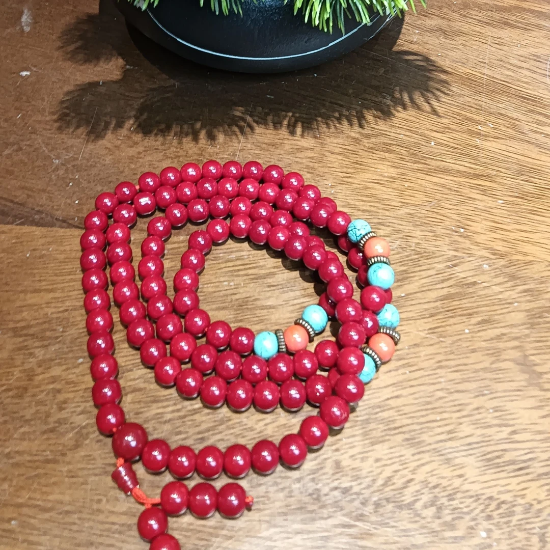 红红108珠颈链（）红红108珠颈链（）