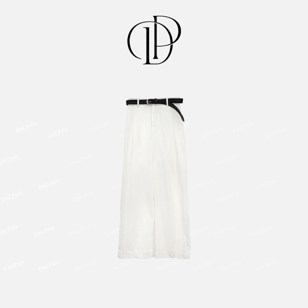 DACPAN-“咖啡馆”高腰麻料宽松阔腿裤 2025/盼·PP 2706