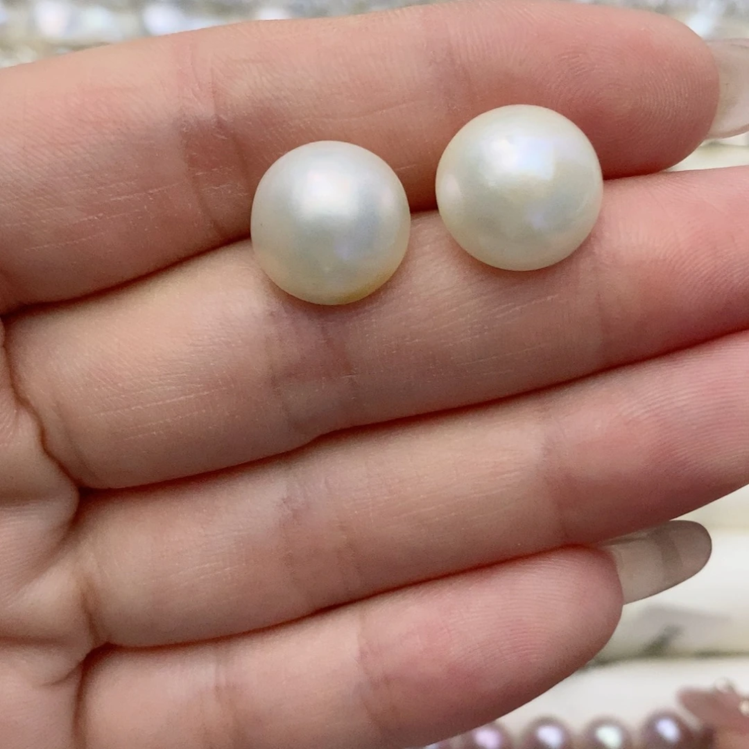 【闪购商品】耳饰银S925镶嵌拼合珍珠（马贝珠）