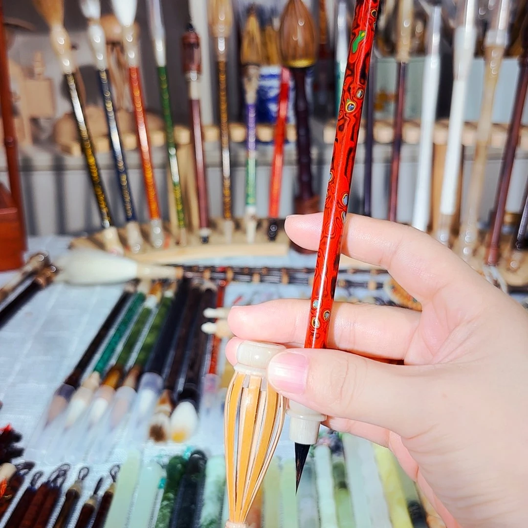 5-(罗甸大漆)百纯一花黑尖出锋2.0(巨好写)