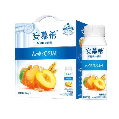 伊利 安慕希 希腊风味酸奶 黄桃燕麦口味 200g*10
