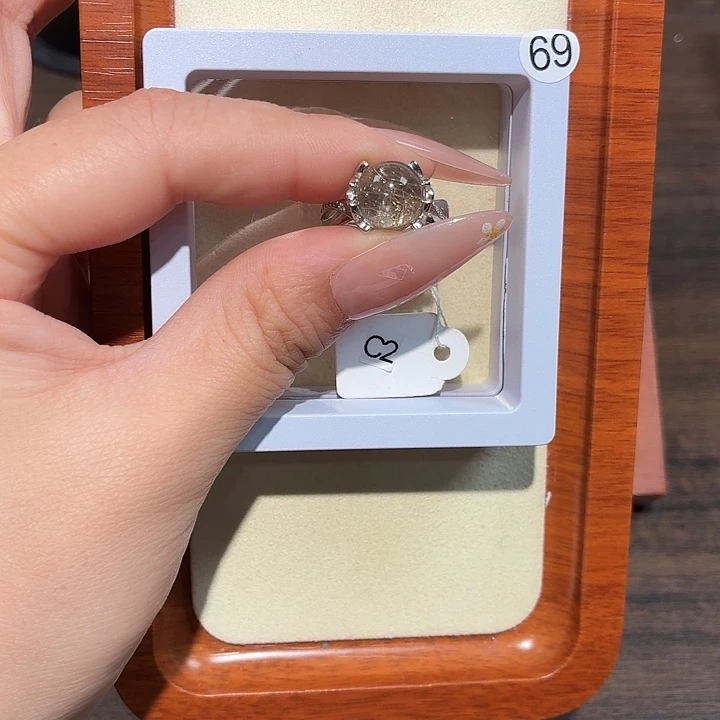 ！***！银S925镶嵌戒指水晶