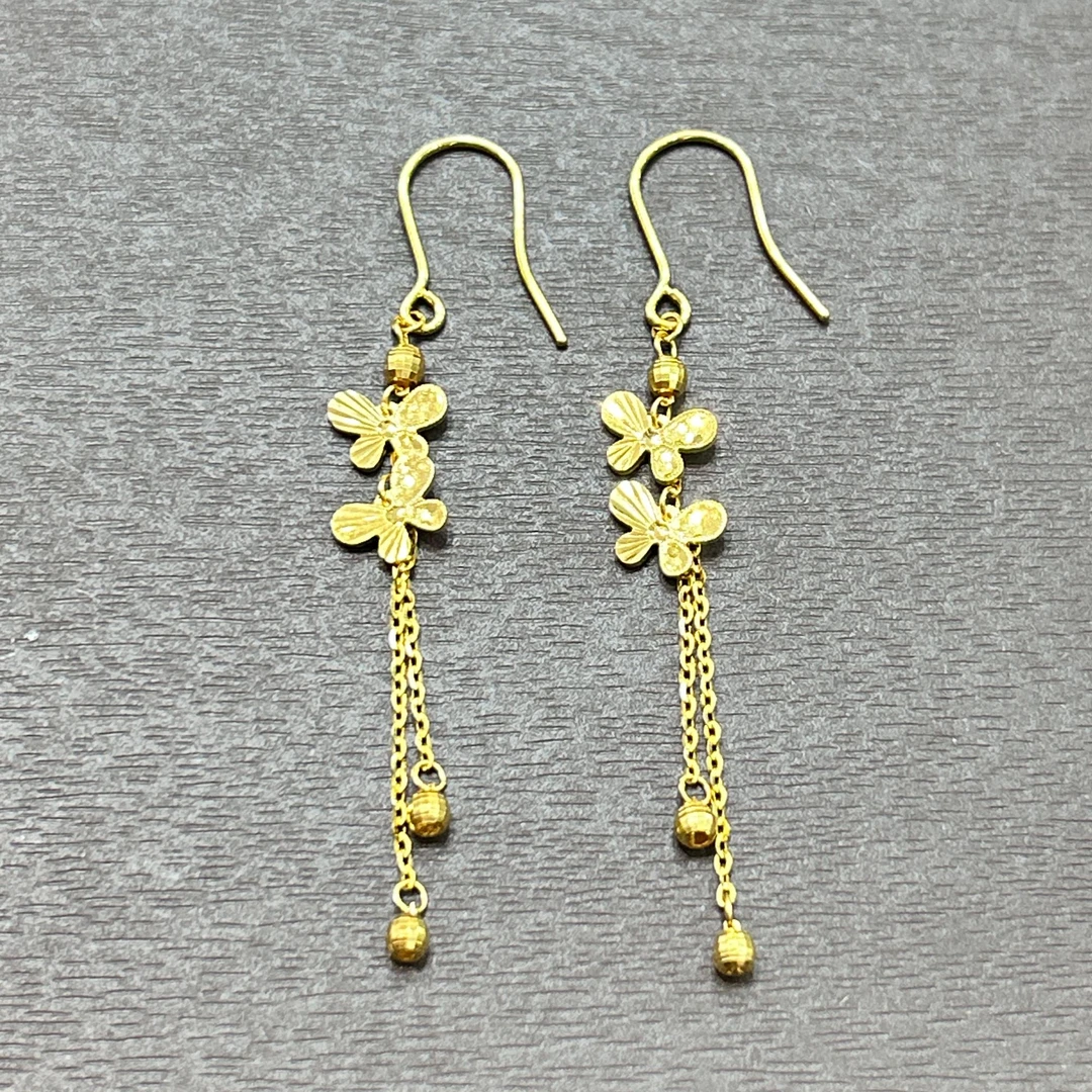 【店长专享】足金999投资金攒黄金龙鳞双蝴蝶ZBHJE935克重多退少补