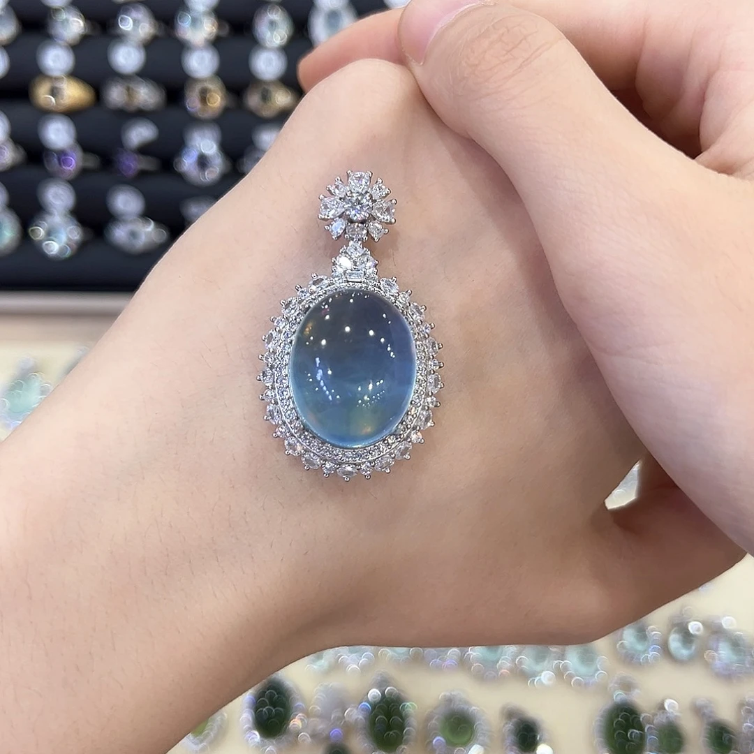 蛇纹石玉银S925镶嵌饰品加****