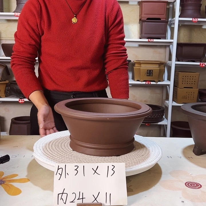 紫砂紫砂花盆呵呵