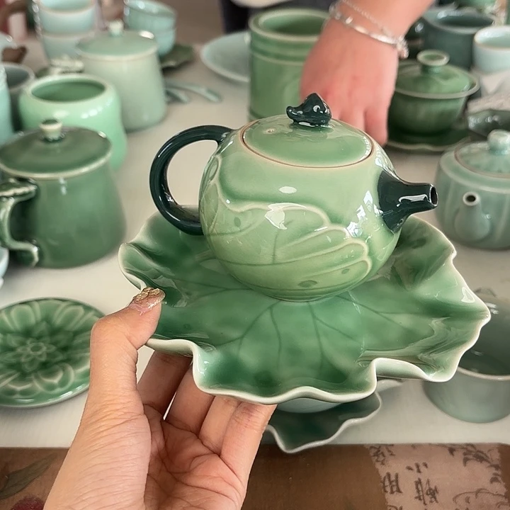 龙泉云间青瓷小米茶器