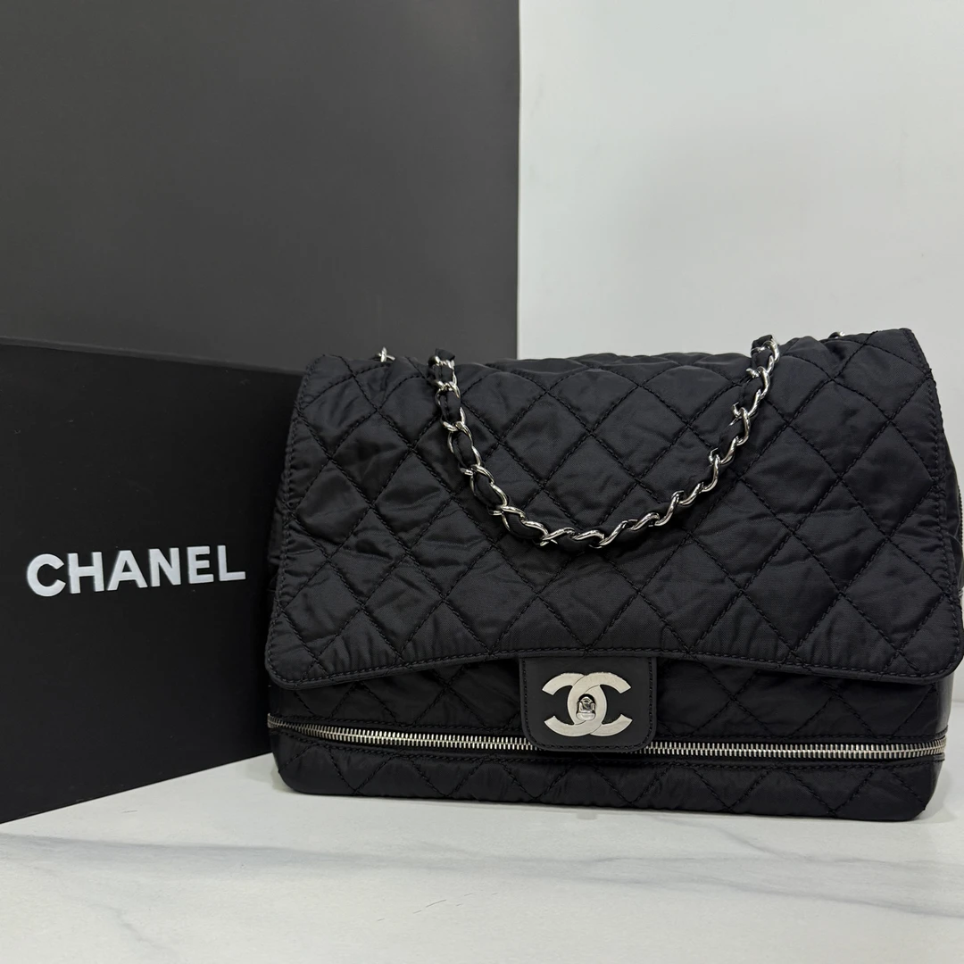95新 Chanel/香奈儿 尼龙拓层机场包车10开30cm/0015120602