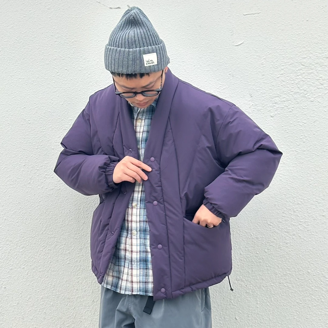 UNOAPEN日系防泼水户外机能道袍棉服复古加厚面包服保暖外套男冬