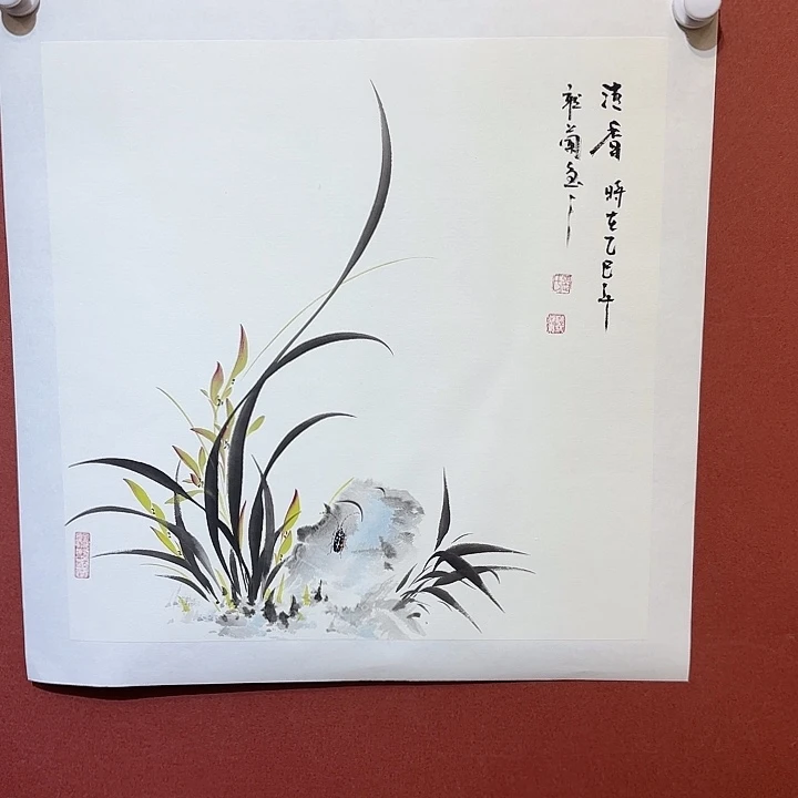 国画听兰老师花鸟