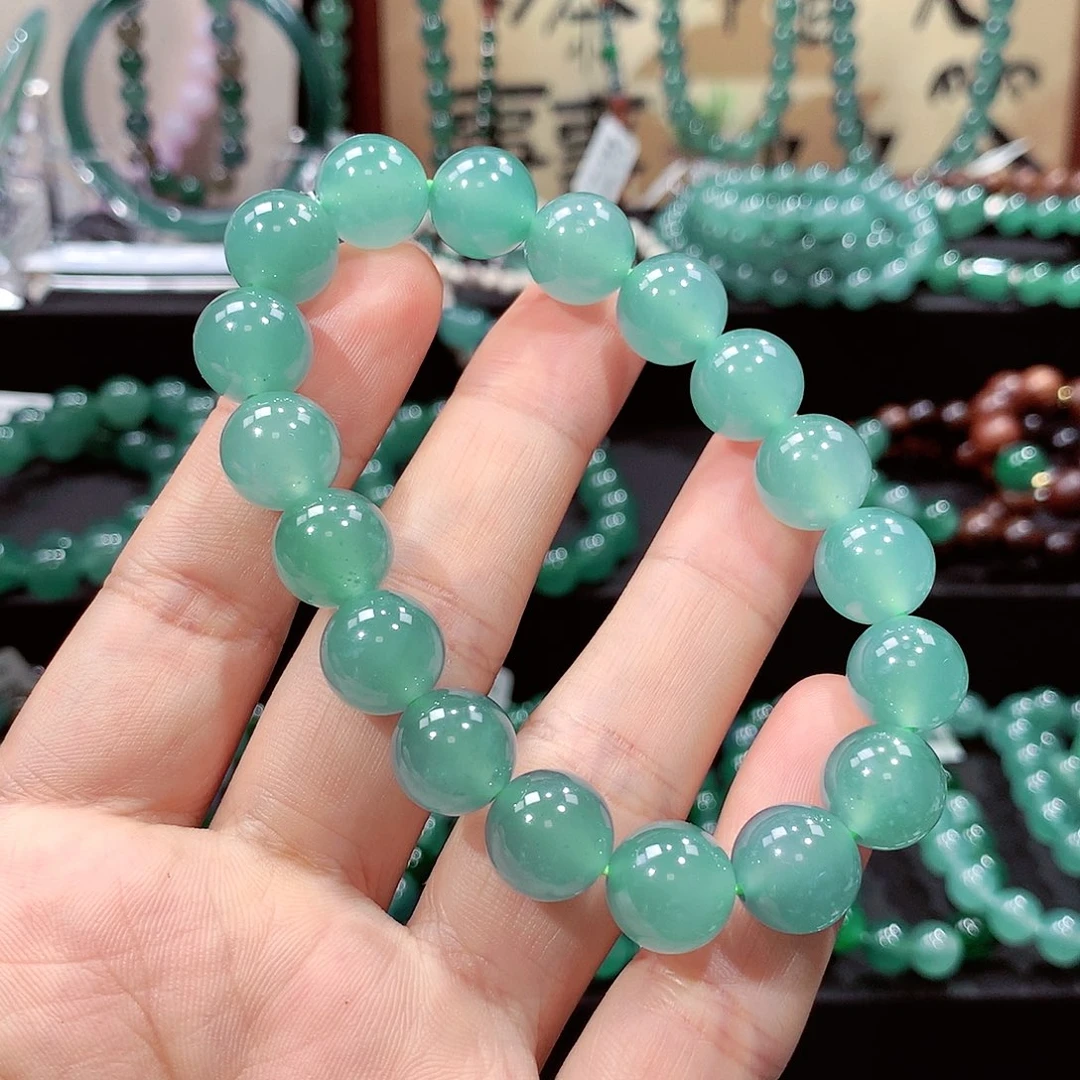 河***星翡翠未镶嵌手链卡11.6