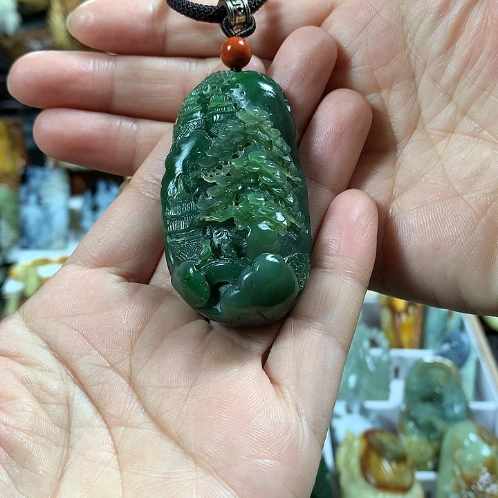和田玉（糖玉）手把件未镶嵌行***闲