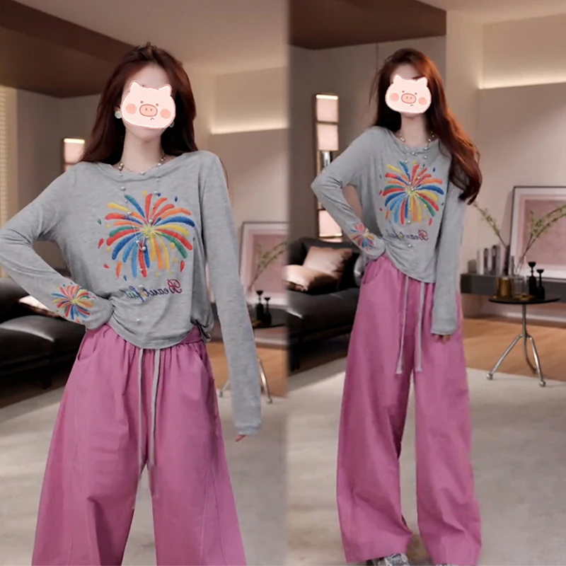 夏季通勤设计感穿搭套装时尚百搭撞色防晒上衣搭配休闲裤套装女潮