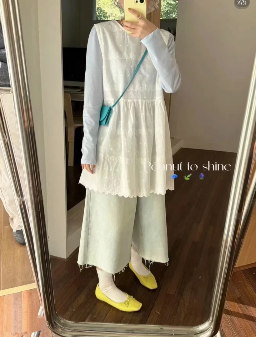 @2527【蓝色派对】减龄纯色气质吊带阔腿套装INS风慵懒风宽松复古