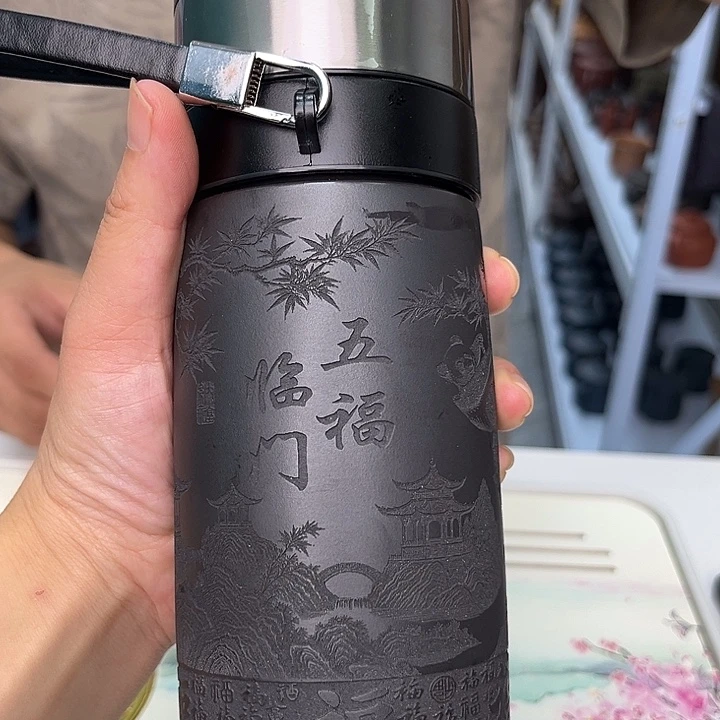 紫砂紫砂紫砂五福临门车载杯