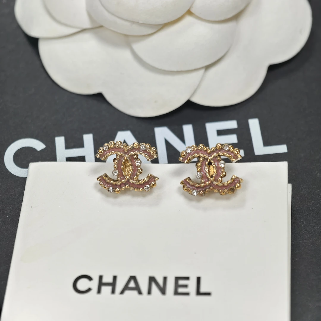 99新 Chanel/香奈儿 耳钉mini珐琅精致时尚