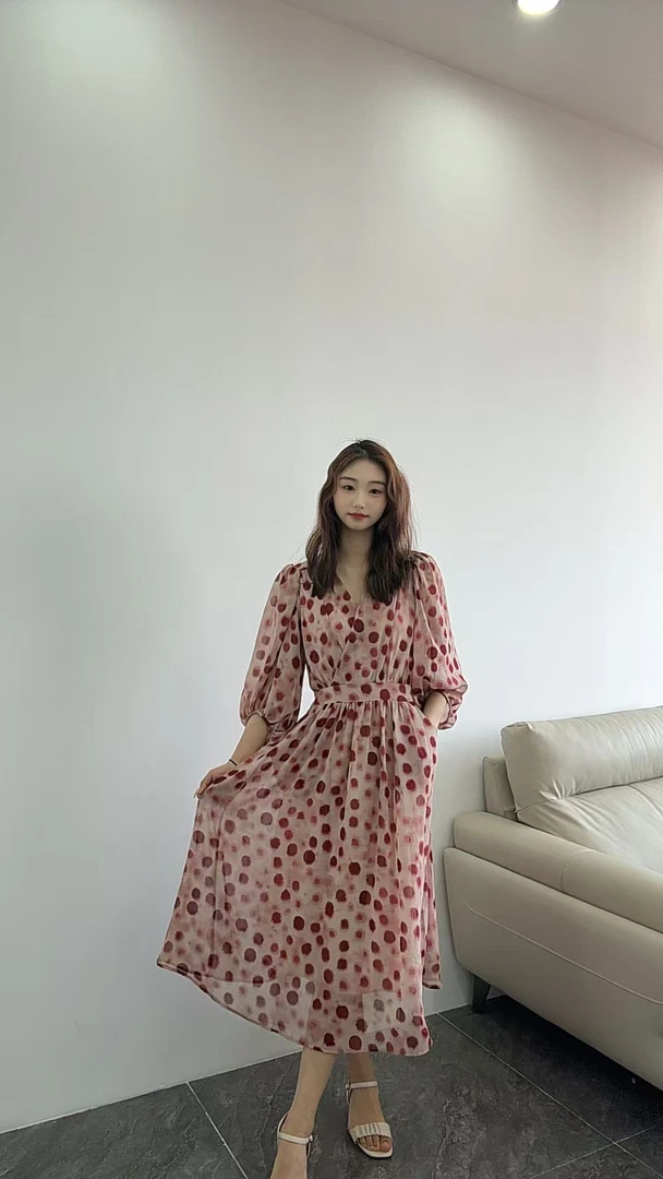 【张花朵】碎花连衣裙女夏季今年流行爆款气质名媛轻奢高级感9988
