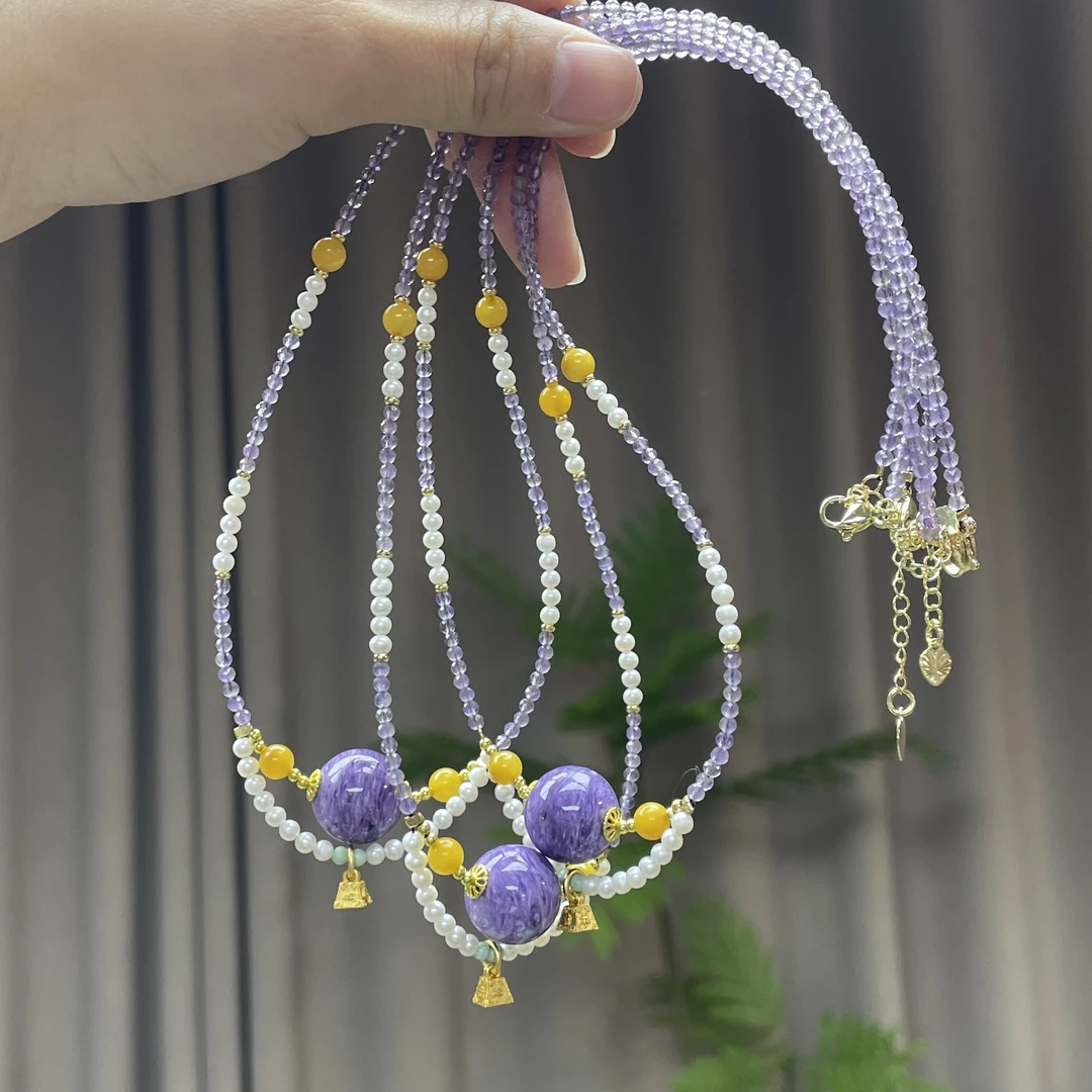 紫龙晶单珠 珍珠项链 A345多样性发货一件