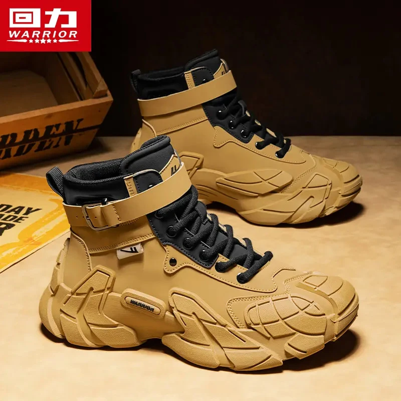 回力马丁靴男鞋秋季新款英伦风高帮休闲工装鞋户外休闲登山男靴子