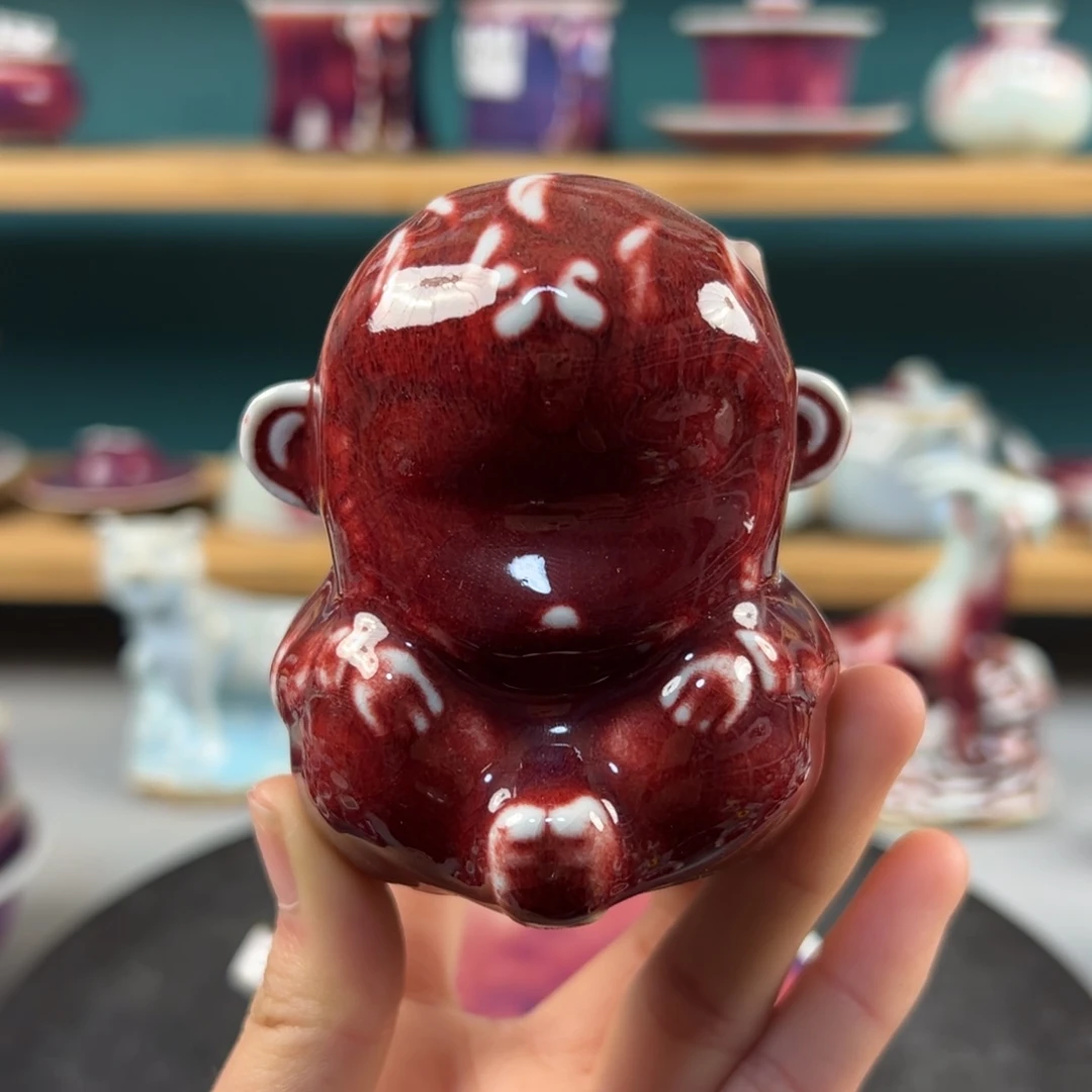 瓷片全品无暇小猴子玉石釉