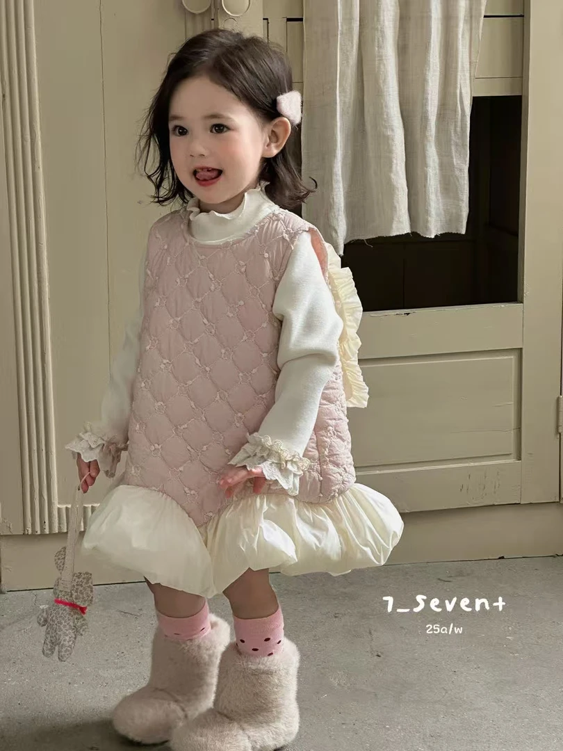 7seven·25深秋~粉蝴蝶结两件套背心裙 371(汉服)