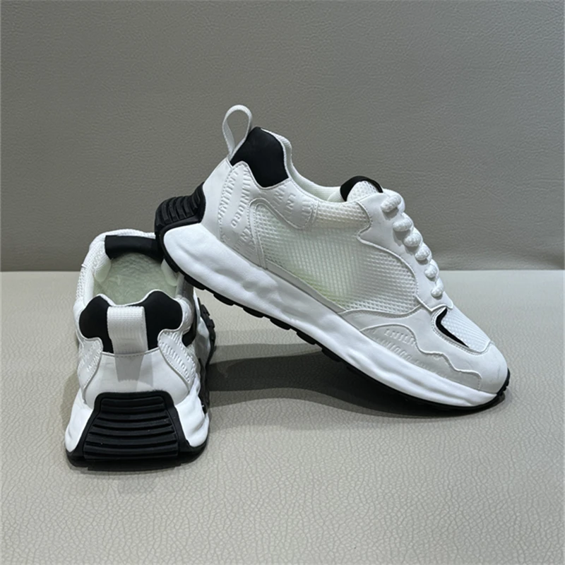 男士潮鞋2025春夏新款低帮软底网面透气潮流配色舒适百搭休闲男鞋