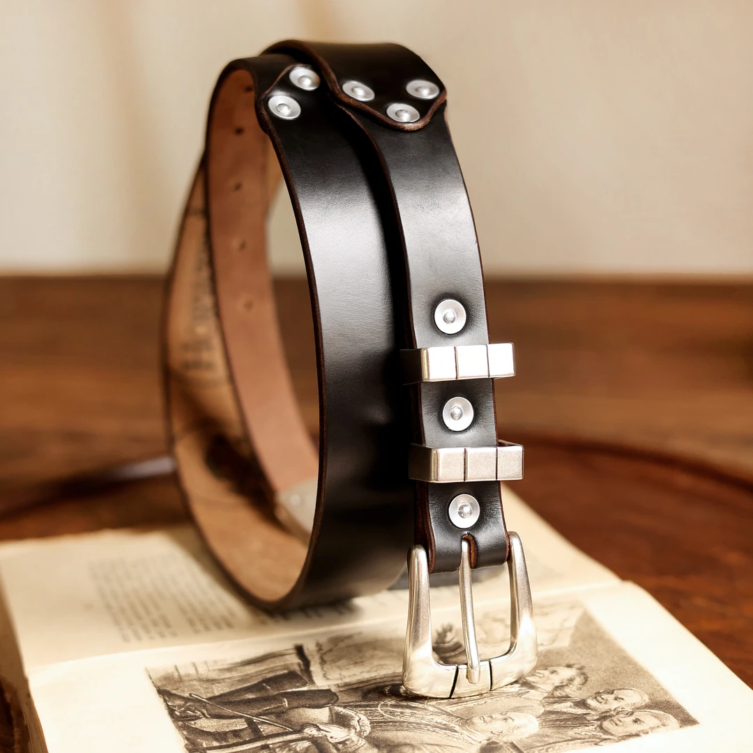 horween美国霍尔文茶芯皮美式复古纯手工手工西部修休闲腰带皮带