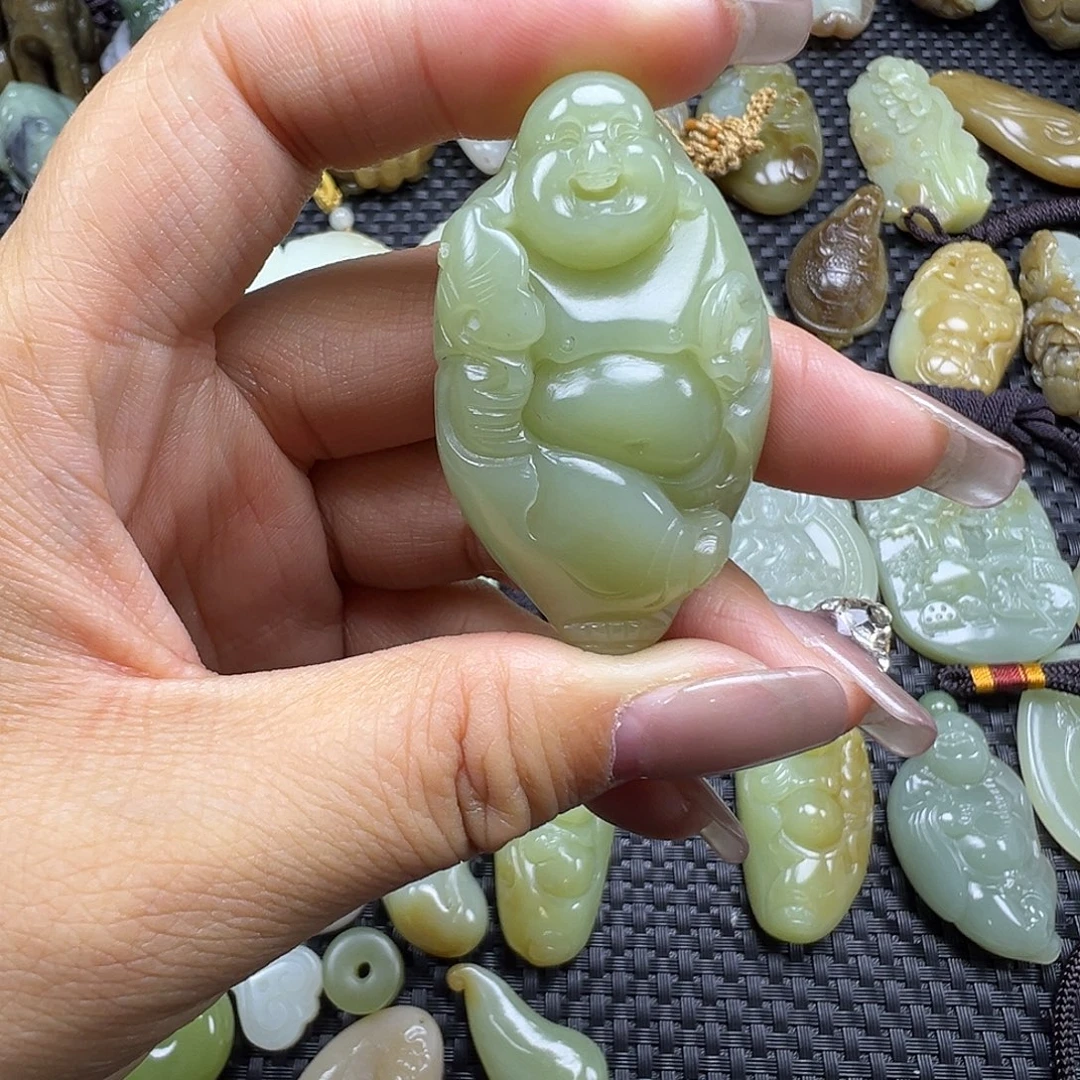 和田玉未镶嵌吊坠(不含链)卡50