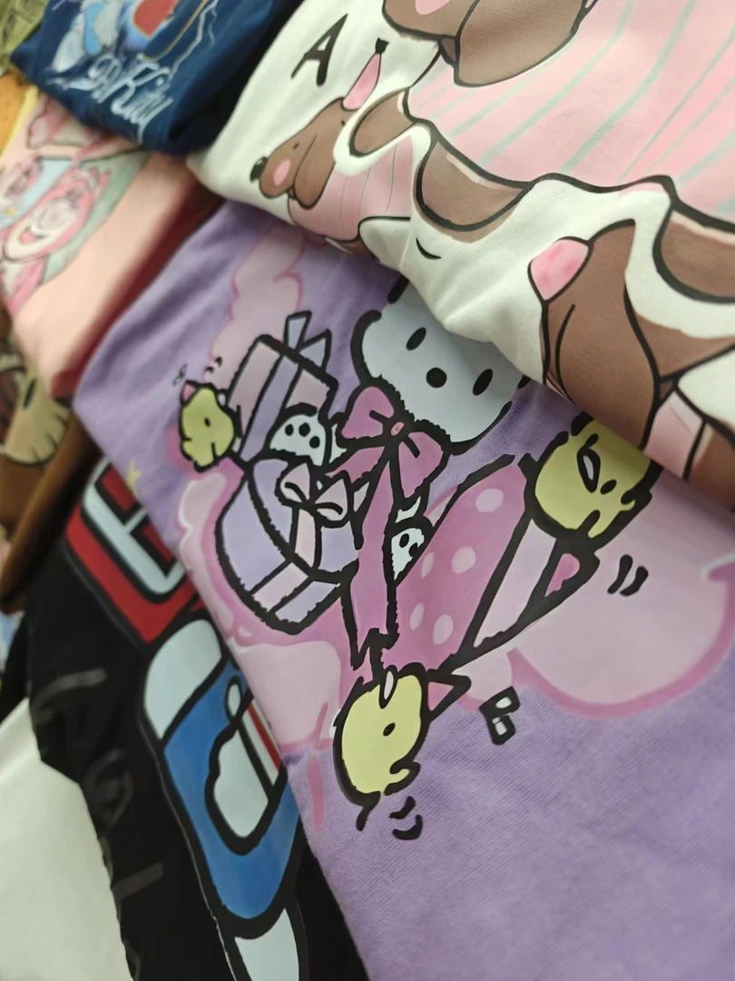 【孤品短袖Y401-Y600】大码宽松时尚休闲情侣百搭潮流圆领夏季印花