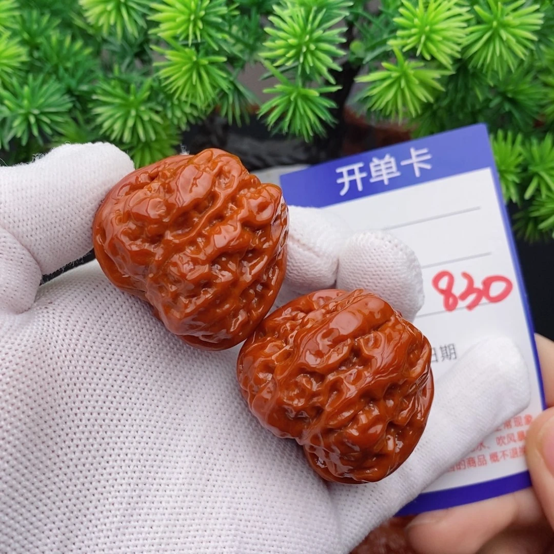 琥***川把件文玩核桃38蛤蟆头830