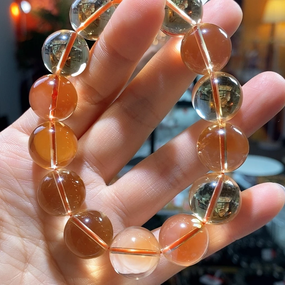 水晶手链未镶嵌15.5黄水晶1758